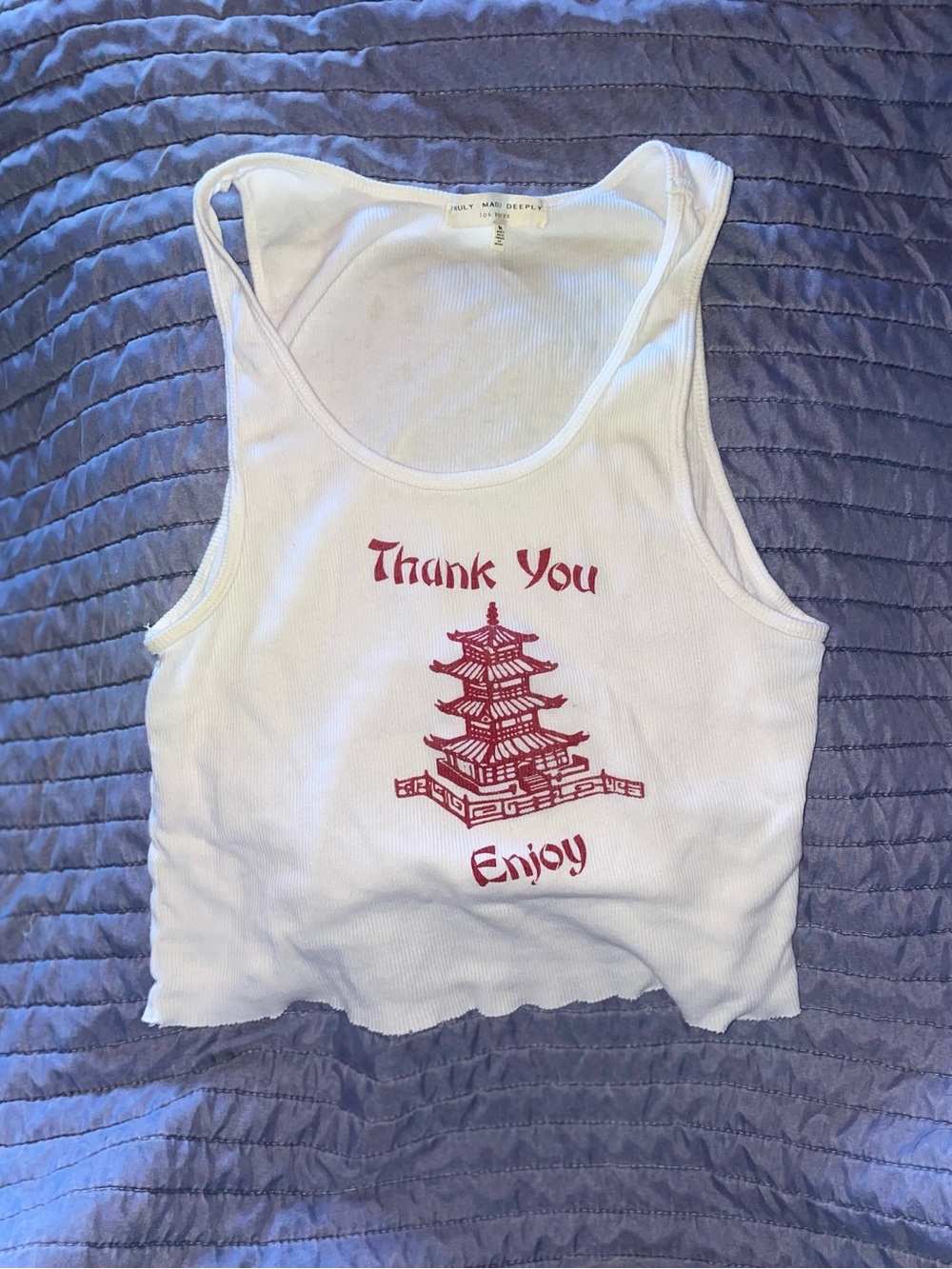 Truly Madly Deeply Tank